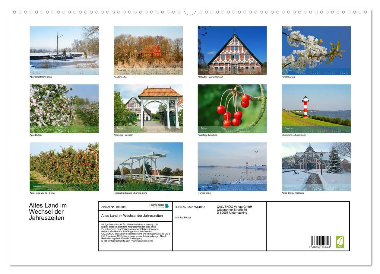 Bild: 9783457544013 | Altes Land im Wechsel der Jahreszeiten (Wandkalender 2026 DIN A2...