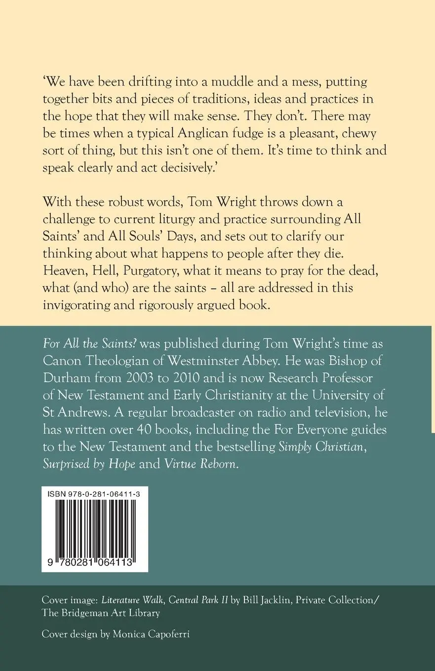 Rückseite: 9780281064113 | For All the Saints | Remembering The Christian Departed | Tom Wright
