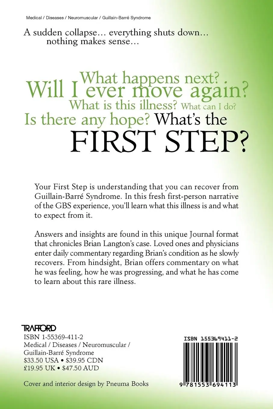 Rückseite: 9781553694113 | A First Step - Understanding Guillain-Barre Syndrome | Langton | Buch