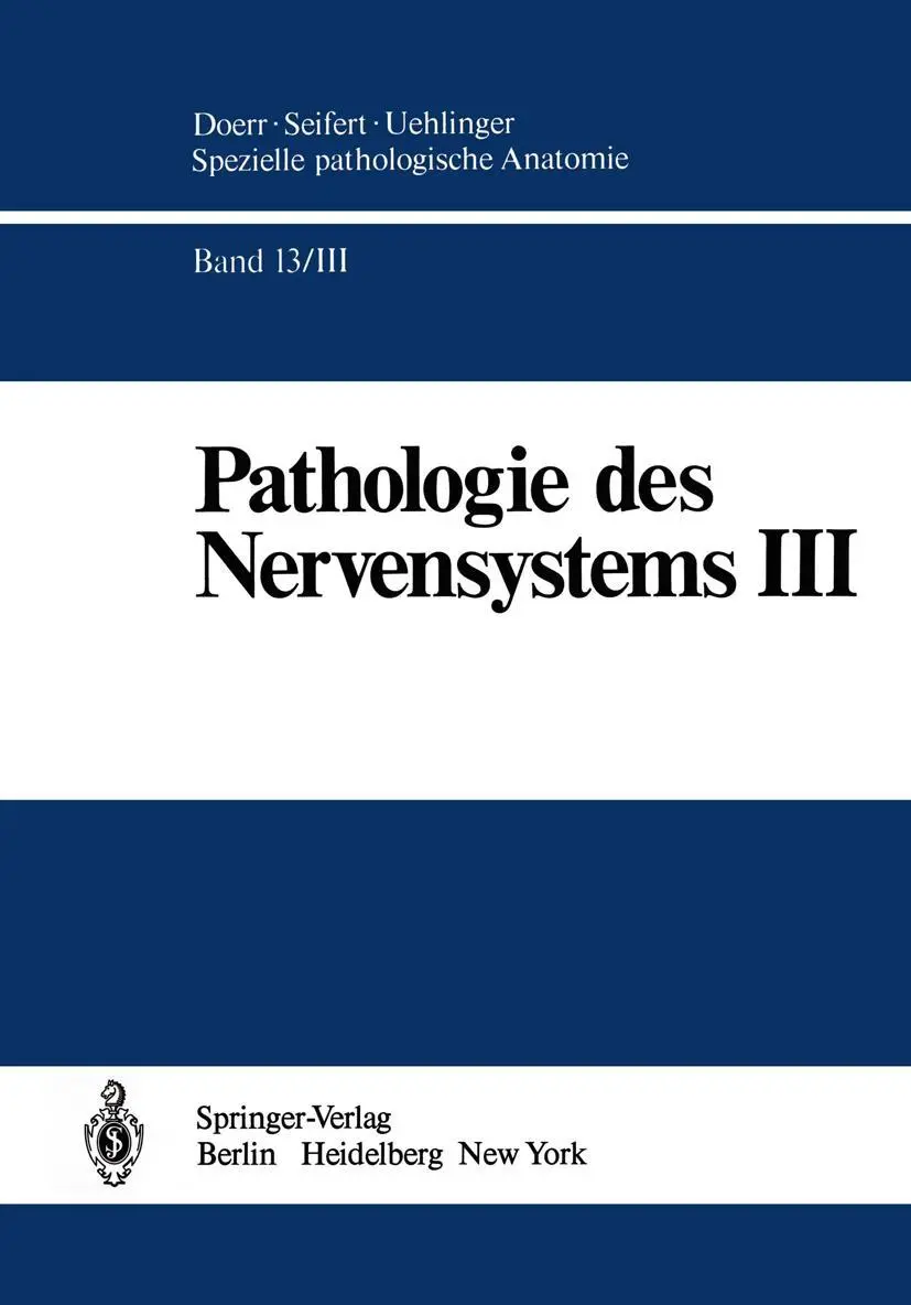 Cover: 9783642734113 | Pathologie des Nervensystems III | H. Solcher (u. a.) | Taschenbuch