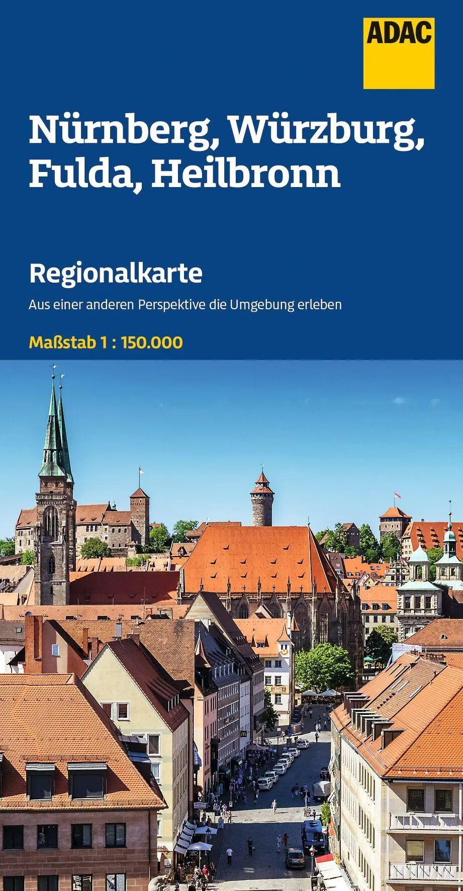 Cover: 9783826424113 | ADAC Regionalkarte 12 Nürnberg, Würzburg, Fulda, Heilbronn 1:150.000