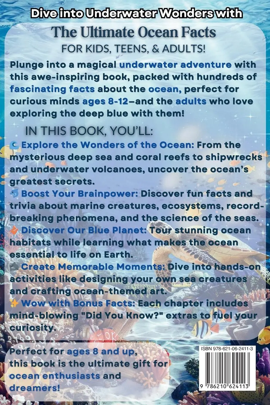 Rückseite: 9786210624113 | THE ULTIMATE Ocean Facts for Kids, Teens, &amp; Adults | Ethereal Ray