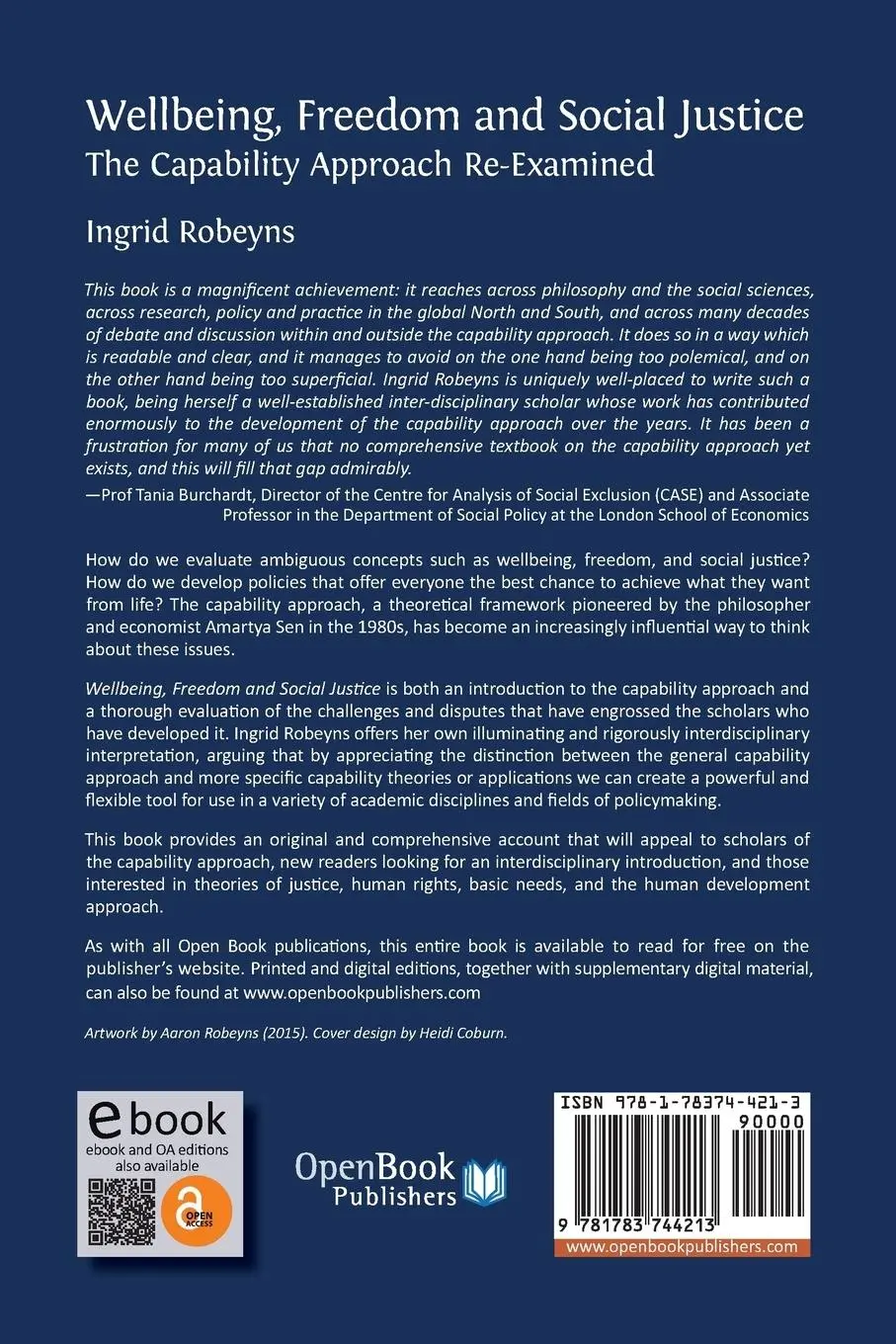 Rückseite: 9781783744213 | Wellbeing, Freedom and Social Justice | Ingrid Robeyns | Taschenbuch