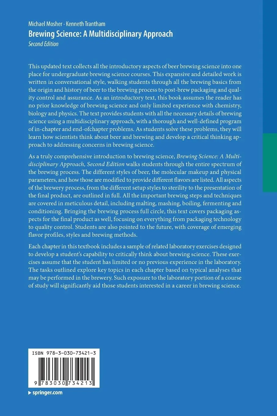Rückseite: 9783030734213 | Brewing Science: A Multidisciplinary Approach | Trantham (u. a.) | xiv
