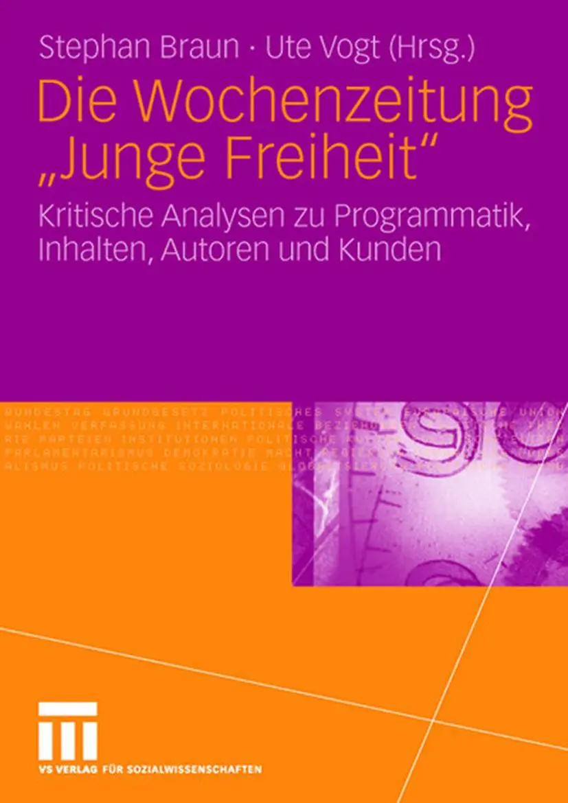 Cover: 9783531154213 | Die Wochenzeitung "Junge Freiheit" | Ute Vogt (u. a.) | Taschenbuch