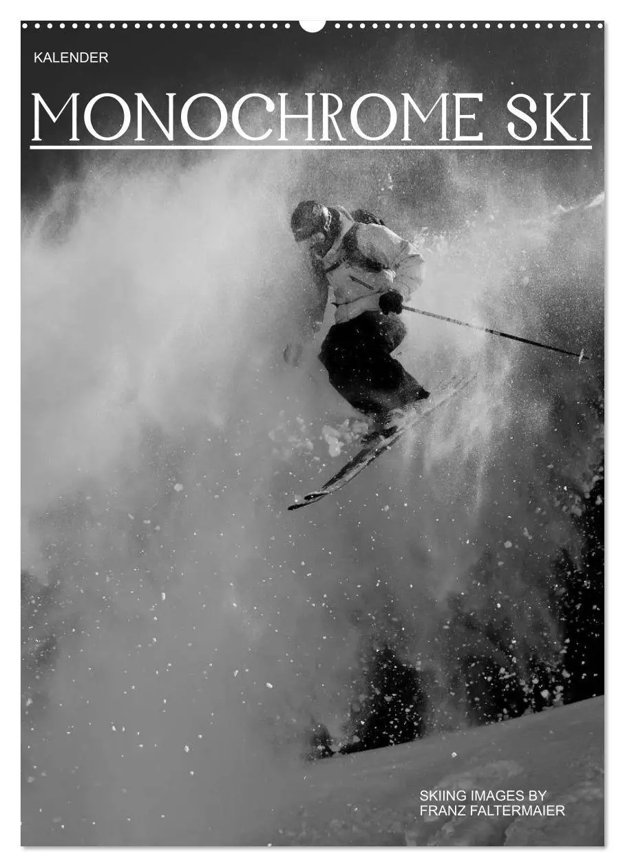 Cover: 9783594214213 | Monochrome Ski (Wandkalender 2027 DIN A2 hoch), CALVENDO...