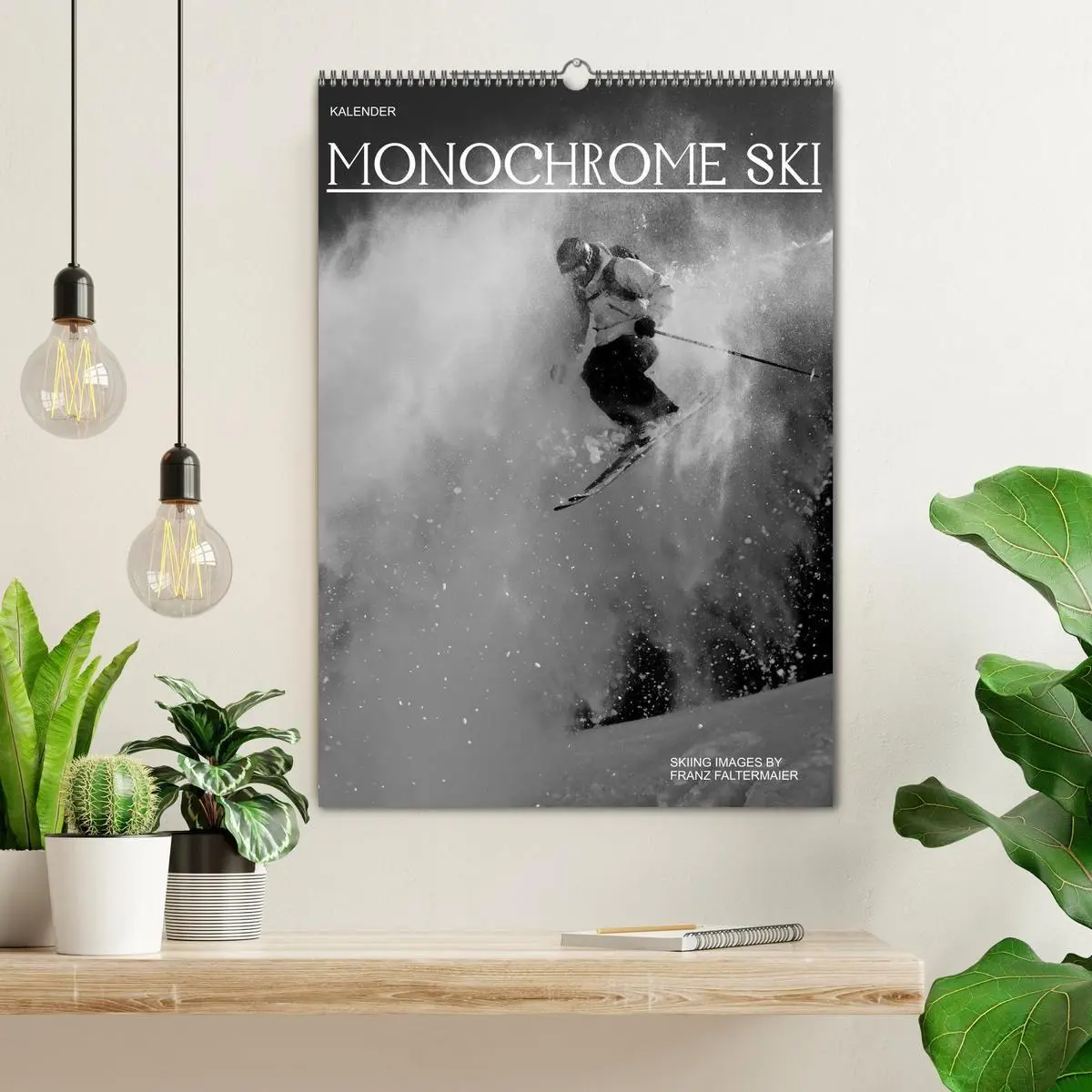 Bild: 9783594214213 | Monochrome Ski (Wandkalender 2027 DIN A2 hoch), CALVENDO...