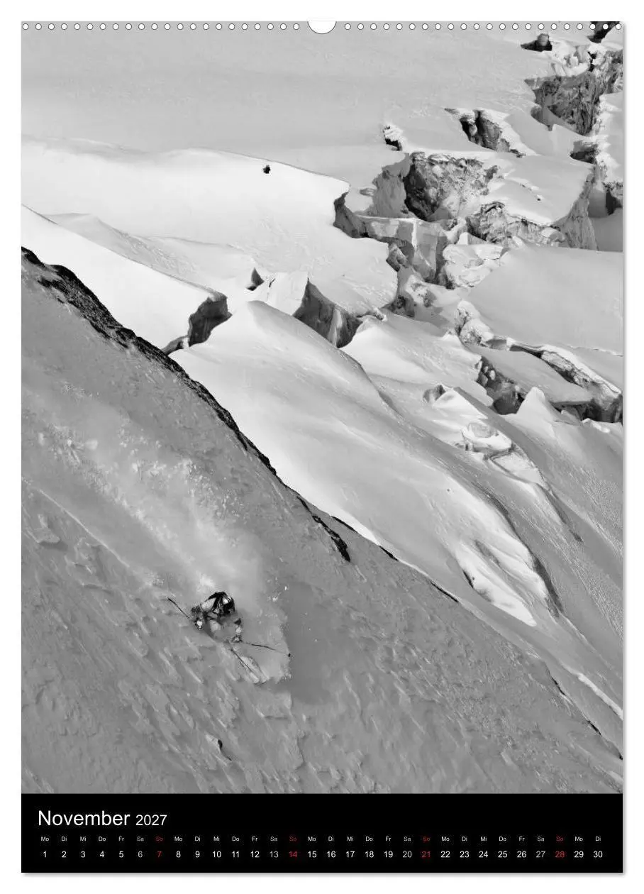 Bild: 9783594214213 | Monochrome Ski (Wandkalender 2027 DIN A2 hoch), CALVENDO...