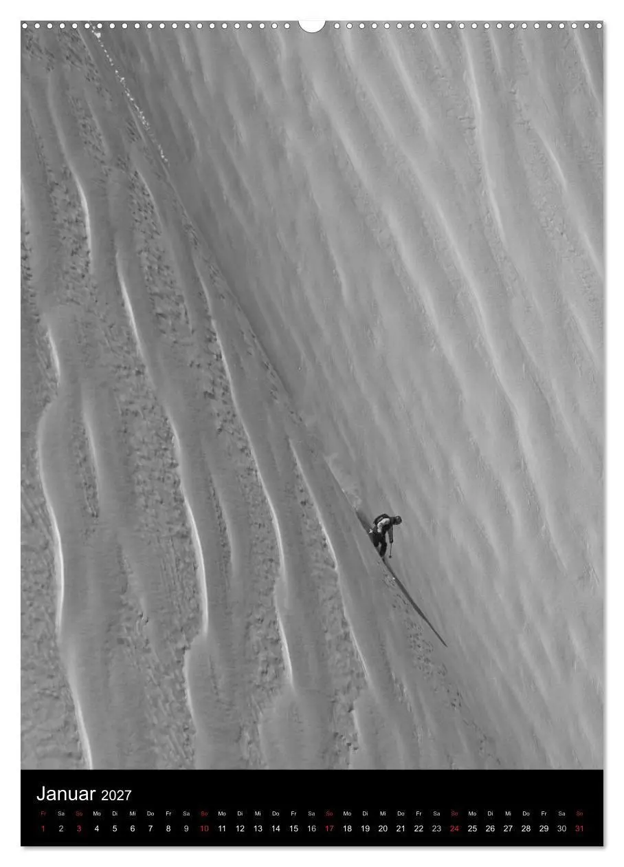 Bild: 9783594214213 | Monochrome Ski (Wandkalender 2027 DIN A2 hoch), CALVENDO...