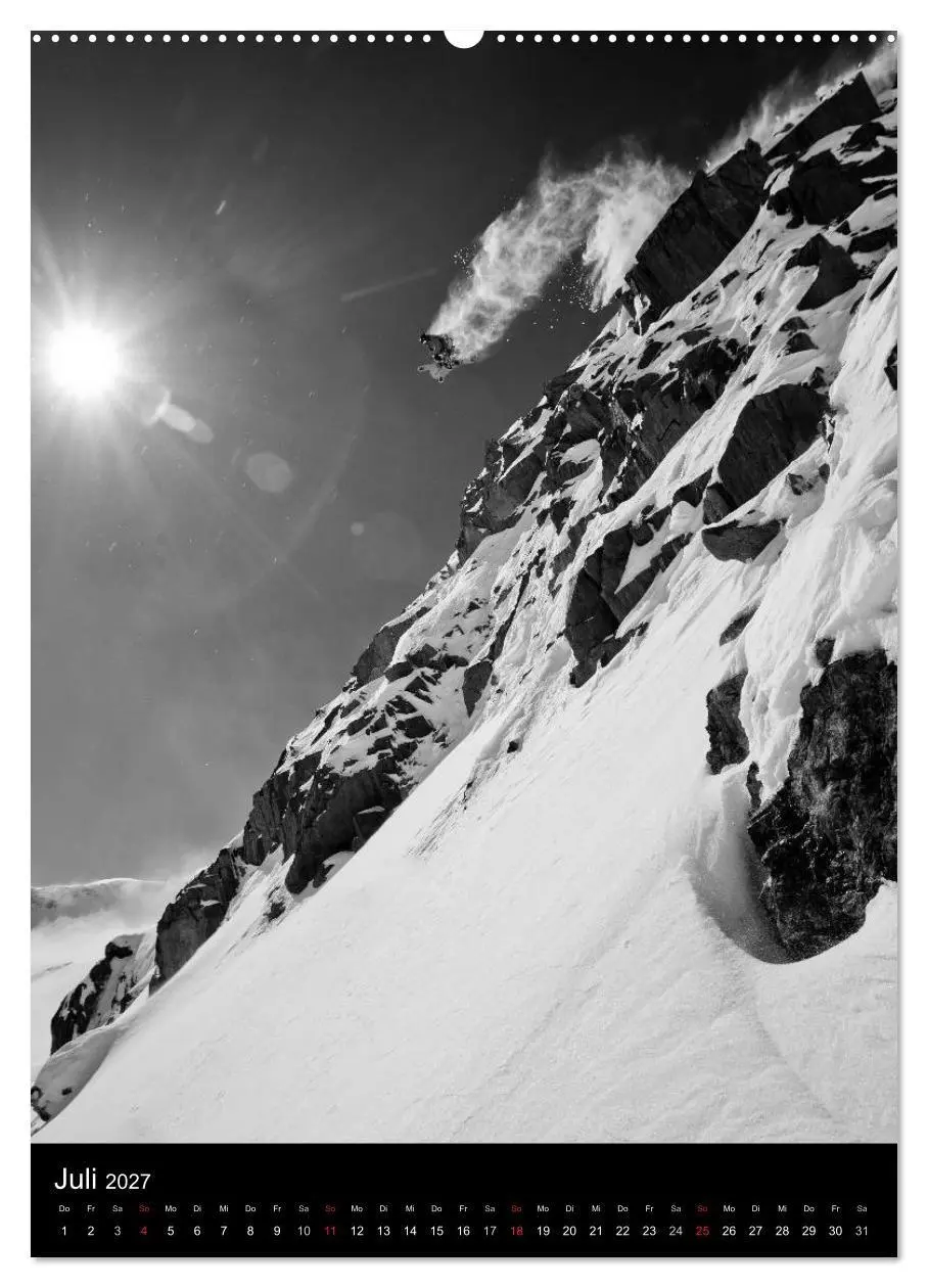 Bild: 9783594214213 | Monochrome Ski (Wandkalender 2027 DIN A2 hoch), CALVENDO...