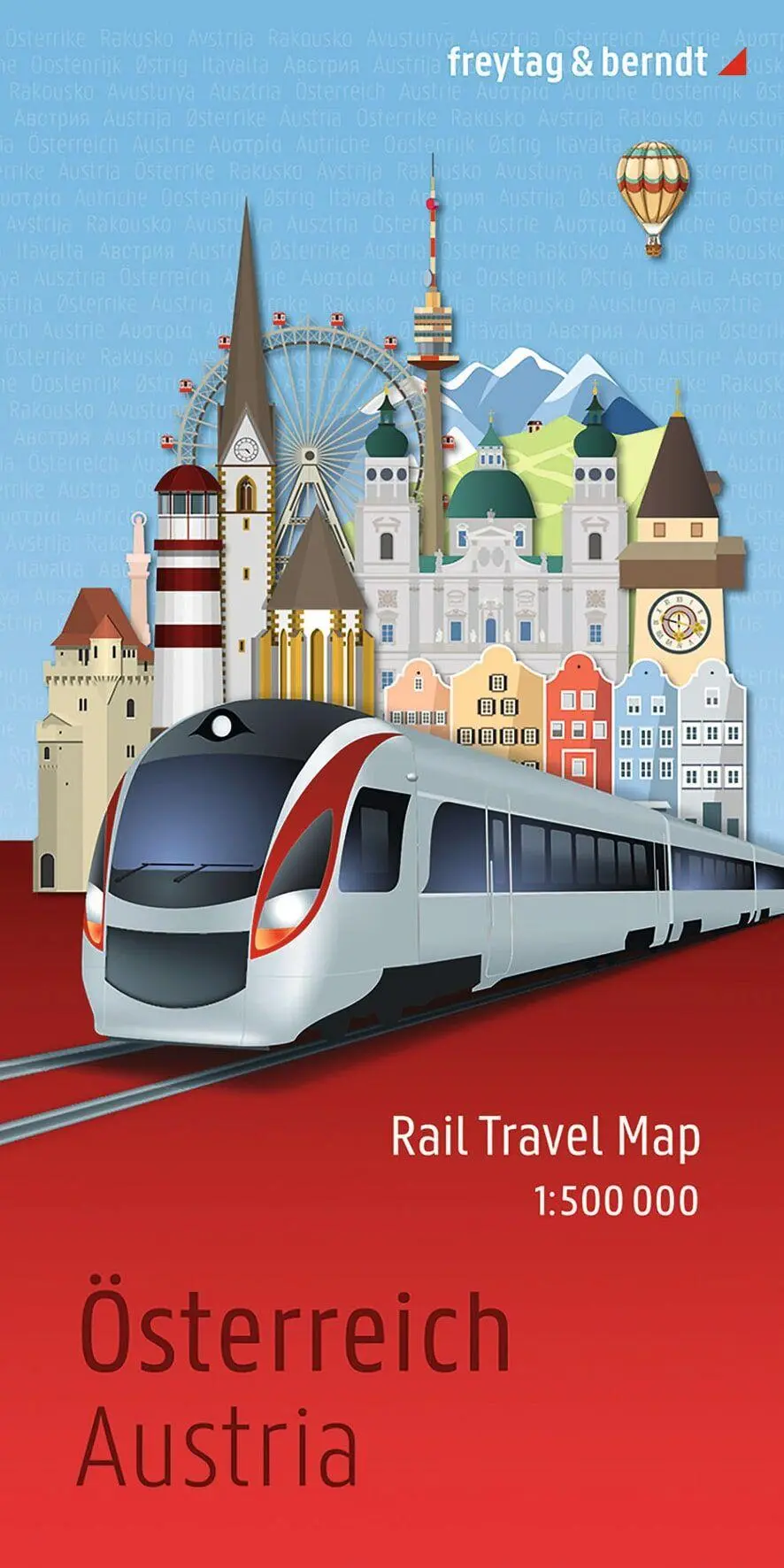 Cover: 9783707924213 | freytag &amp; berndt Rail Travel Map Österreich 1:500.000 | Eisenbahnkarte