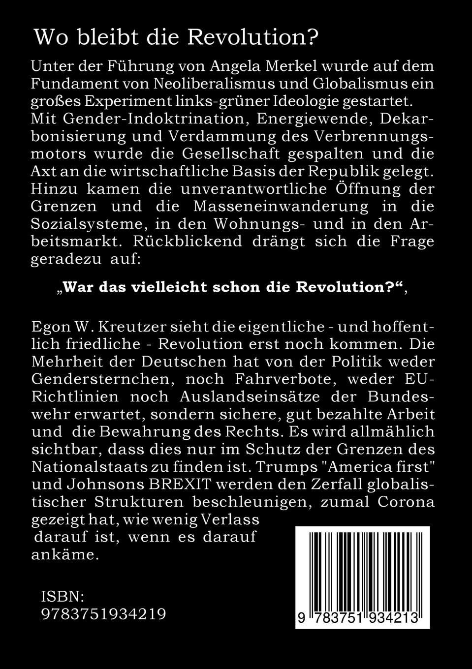 Rückseite: 9783751934213 | Wo bleibt die Revolution | Die Sollbruchstelle der Macht | Kreutzer