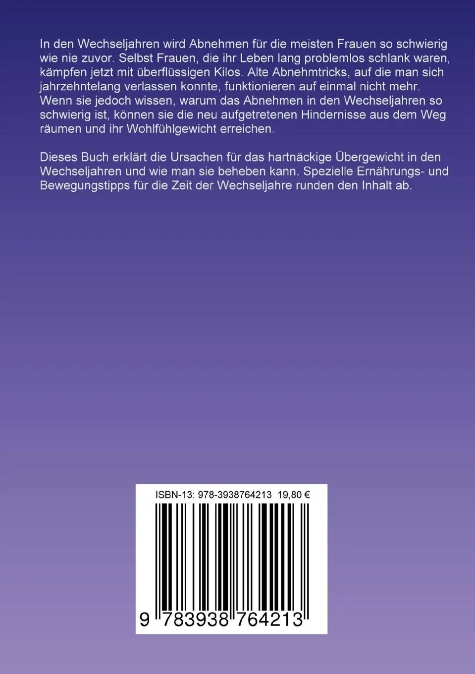 Rückseite: 9783938764213 | Erfolgreich abnehmen in den Wechseljahren | Eva Marbach | Taschenbuch