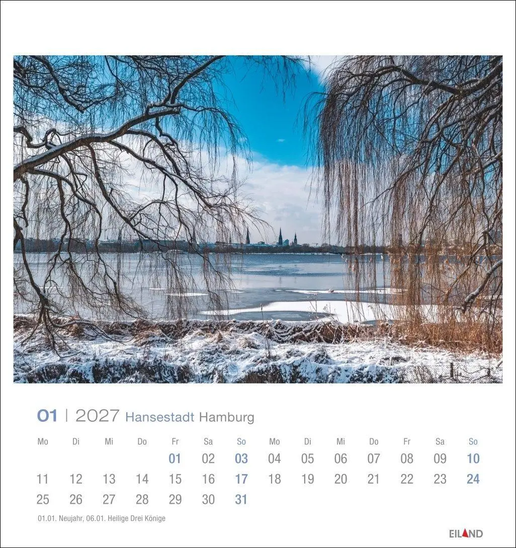 Bild: 9783964024213 | Hansestadt Hamburg Postkartenkalender 2027 | Eiland | Kalender | 13 S.