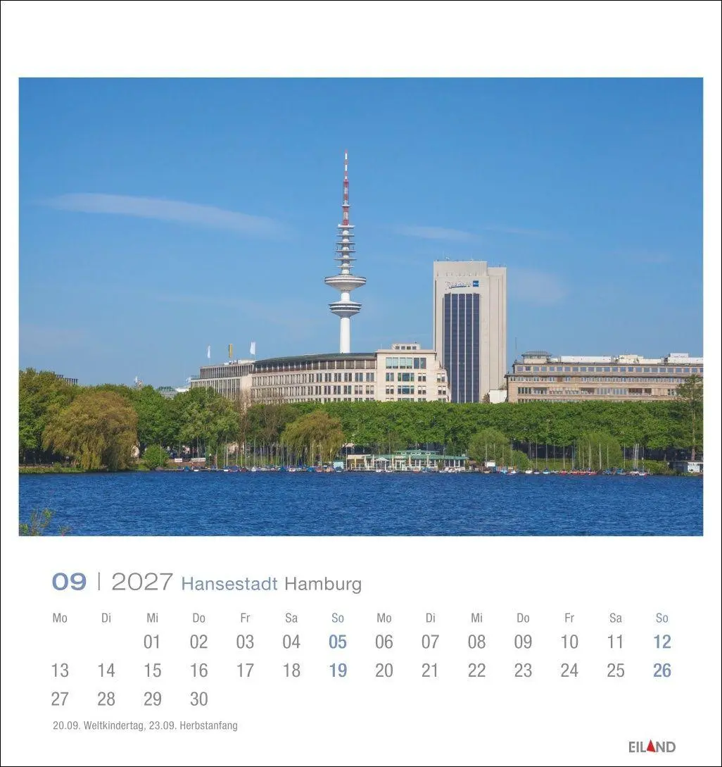 Bild: 9783964024213 | Hansestadt Hamburg Postkartenkalender 2027 | Eiland | Kalender | 13 S.