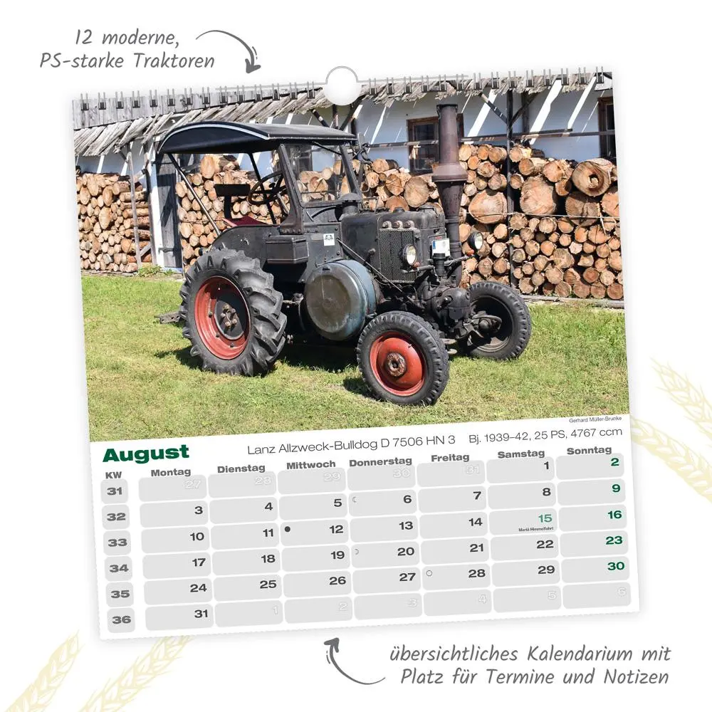 Bild: 9783988024213 | Trötsch Technikkalender Traktoren 2026 | Wandkalender Technikkalender