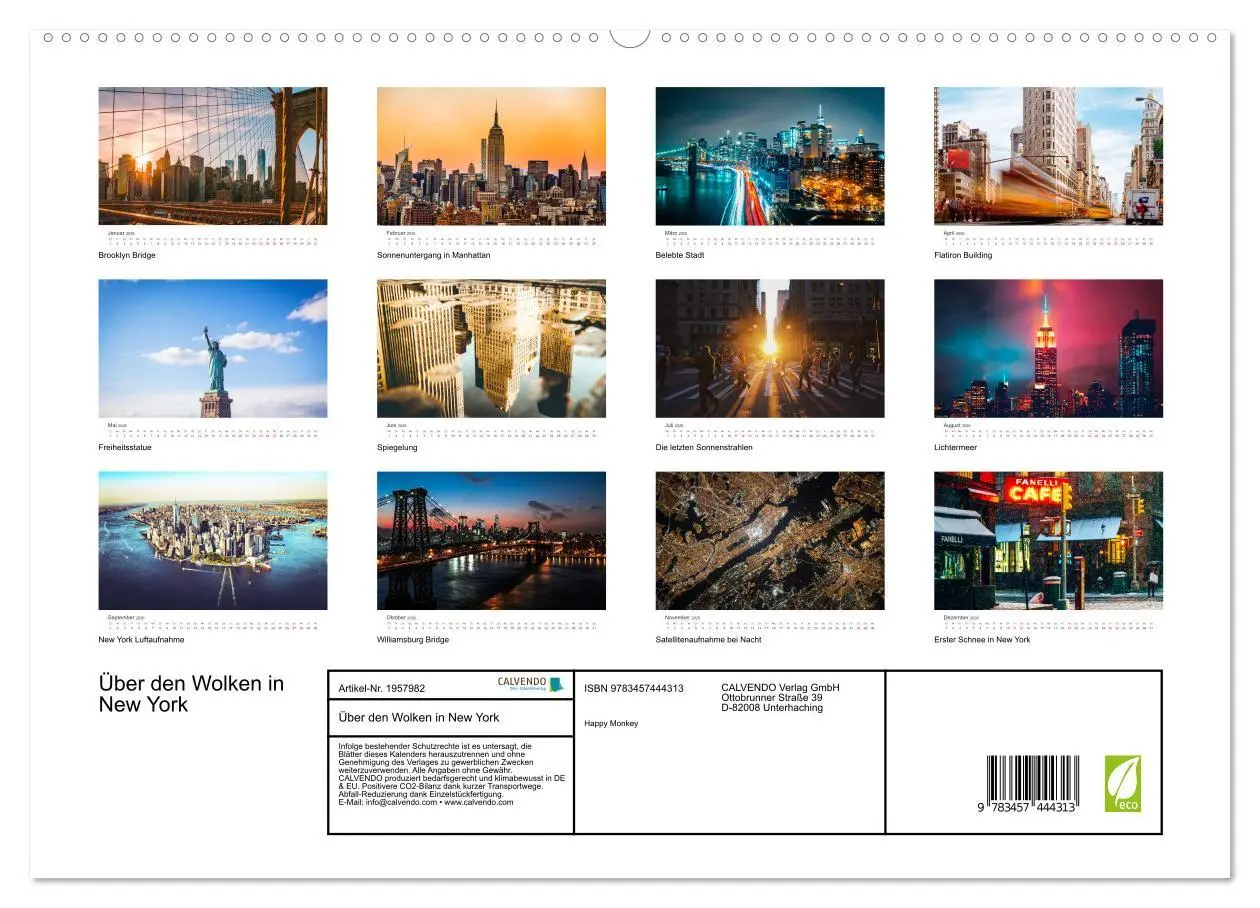 Bild: 9783457444313 | Über den Wolken in New York (hochwertiger Premium Wandkalender 2026...