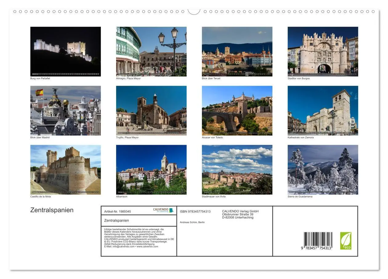 Bild: 9783457754313 | Zentralspanien (hochwertiger Premium Wandkalender 2026 DIN A2...