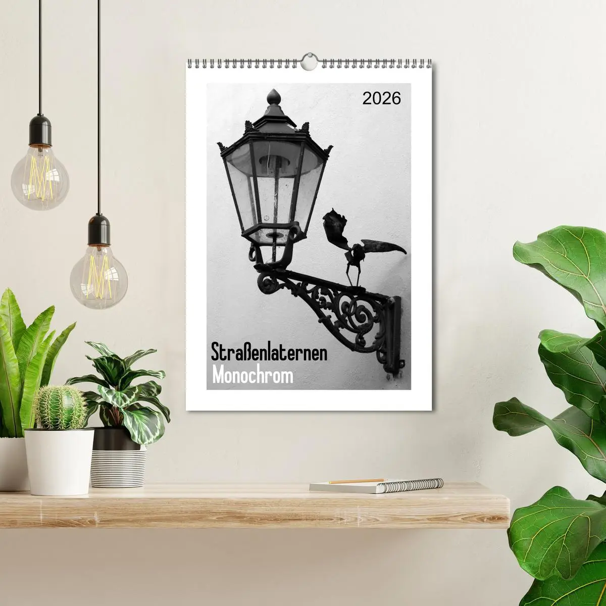 Bild: 9783516464313 | Straßenlaternen Monochrom (Wandkalender 2026 DIN A3 hoch), CALVENDO...
