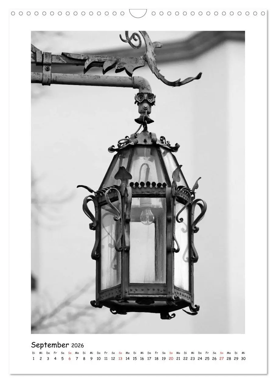 Bild: 9783516464313 | Straßenlaternen Monochrom (Wandkalender 2026 DIN A3 hoch), CALVENDO...