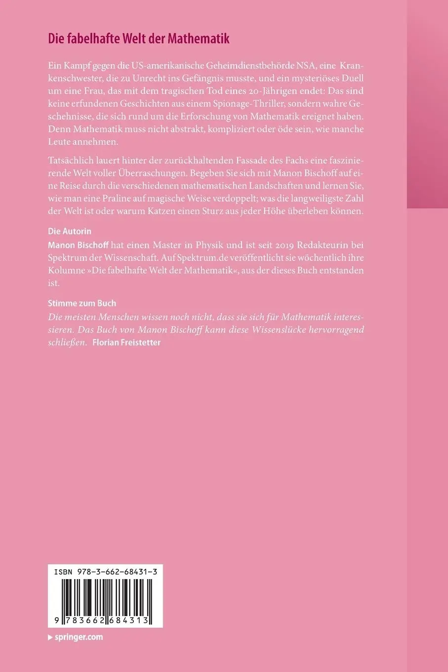 Rückseite: 9783662684313 | Die fabelhafte Welt der Mathematik | Manon Bischoff | Taschenbuch | ix