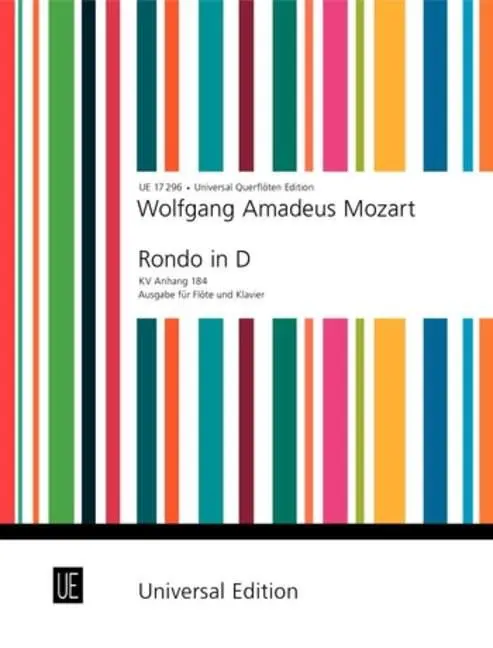 Cover: 9783702414313 | Rondo D Kv184 | KV Anh. 184. für Flöte und Klavier. Klavierauszug.