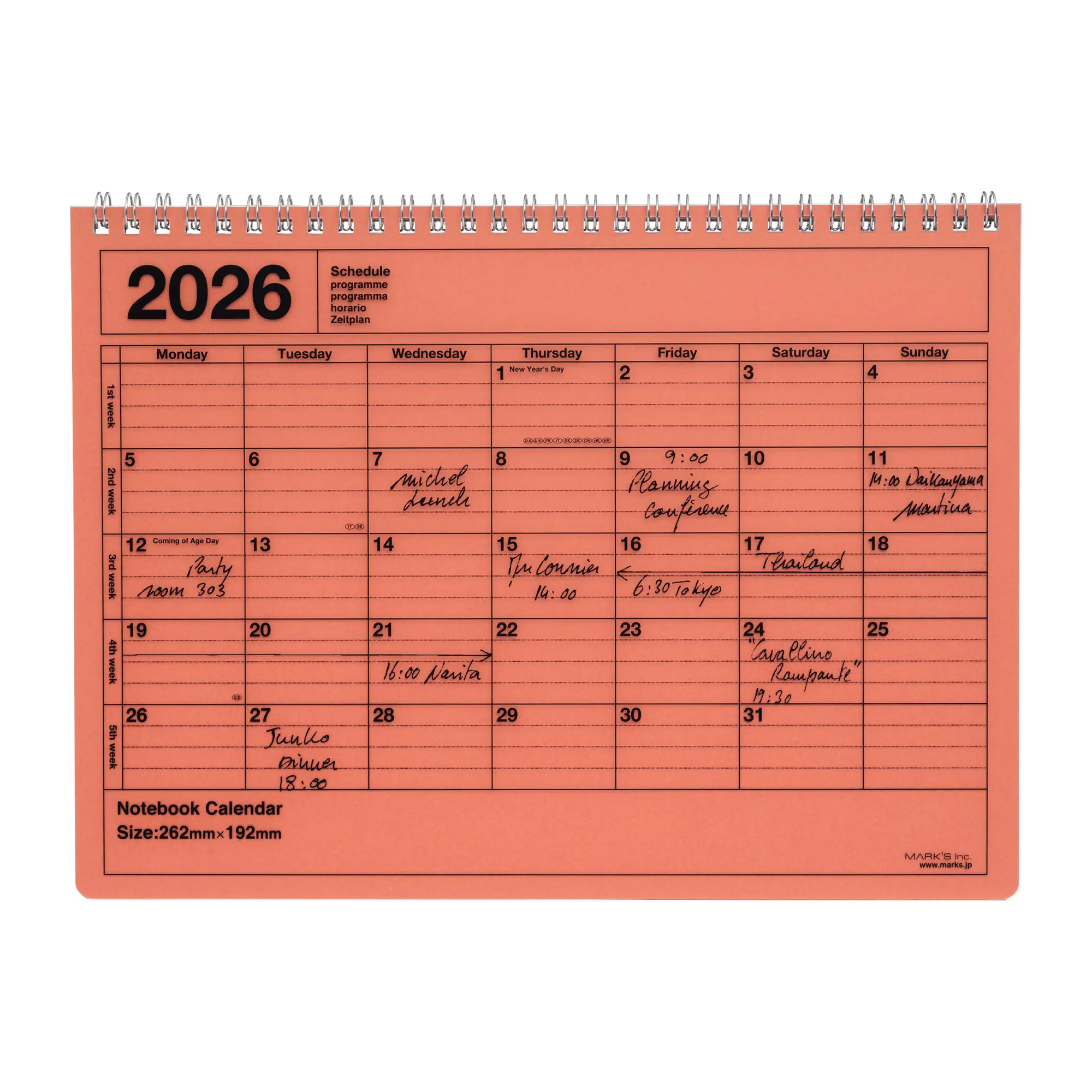 Cover: 4550045144413 | MARK'S 2026 Tischkalender, M // Orange | MARK'S Inc. | Kalender | 2026