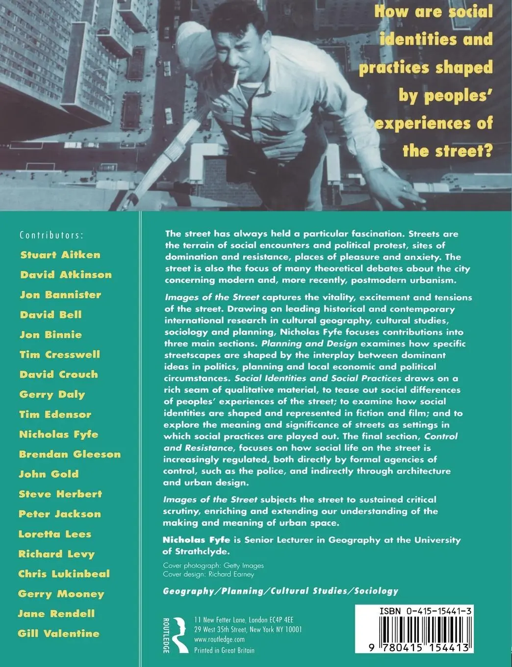 Rückseite: 9780415154413 | Images of the Street | Planning, Identity and Control in Public Space
