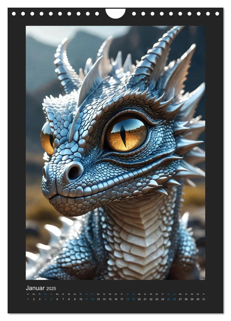 Bild: 9783457124413 | Verzauberte Drachen: Ein Jahr voll kleiner Wunder! (Wandkalender...