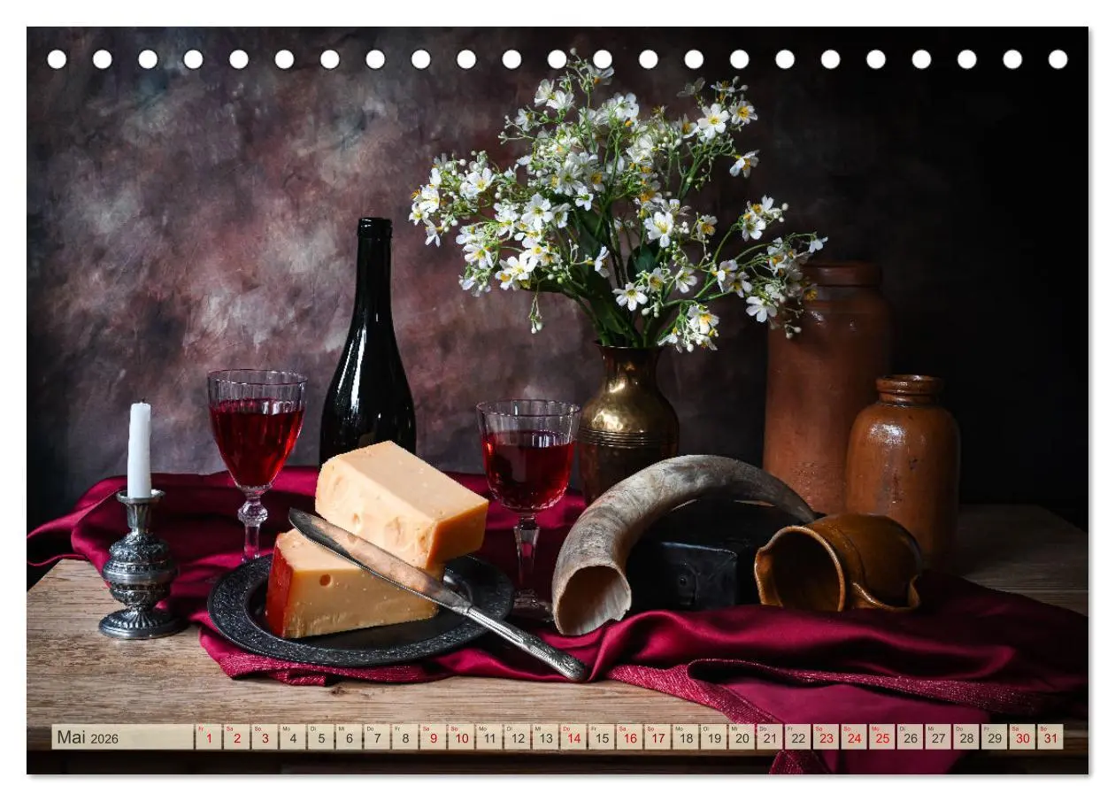 Bild: 9783457364413 | Stillleben Alte Meister (Tischkalender 2026 DIN A5 quer), CALVENDO...
