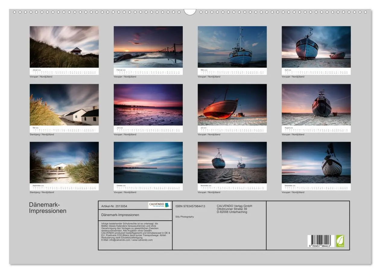 Bild: 9783457984413 | Dänemark-Impressionen (Wandkalender 2026 DIN A2 quer), CALVENDO...