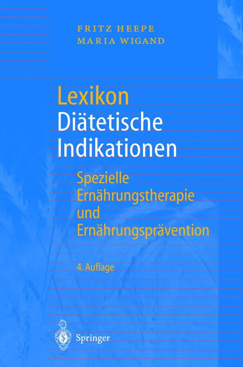 Cover: 9783540424413 | Lexikon Diätetische Indikationen | Maria Wigand (u. a.) | Buch | xvi