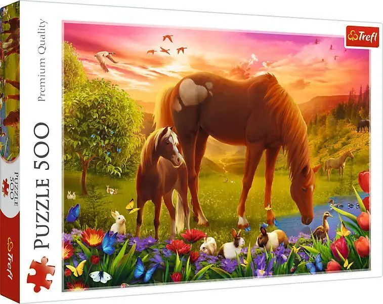 Cover: 5900511374513 | Puzzle 500 Pferde auf der Wiese | Spiel | Kartonage | 37451 | Deutsch