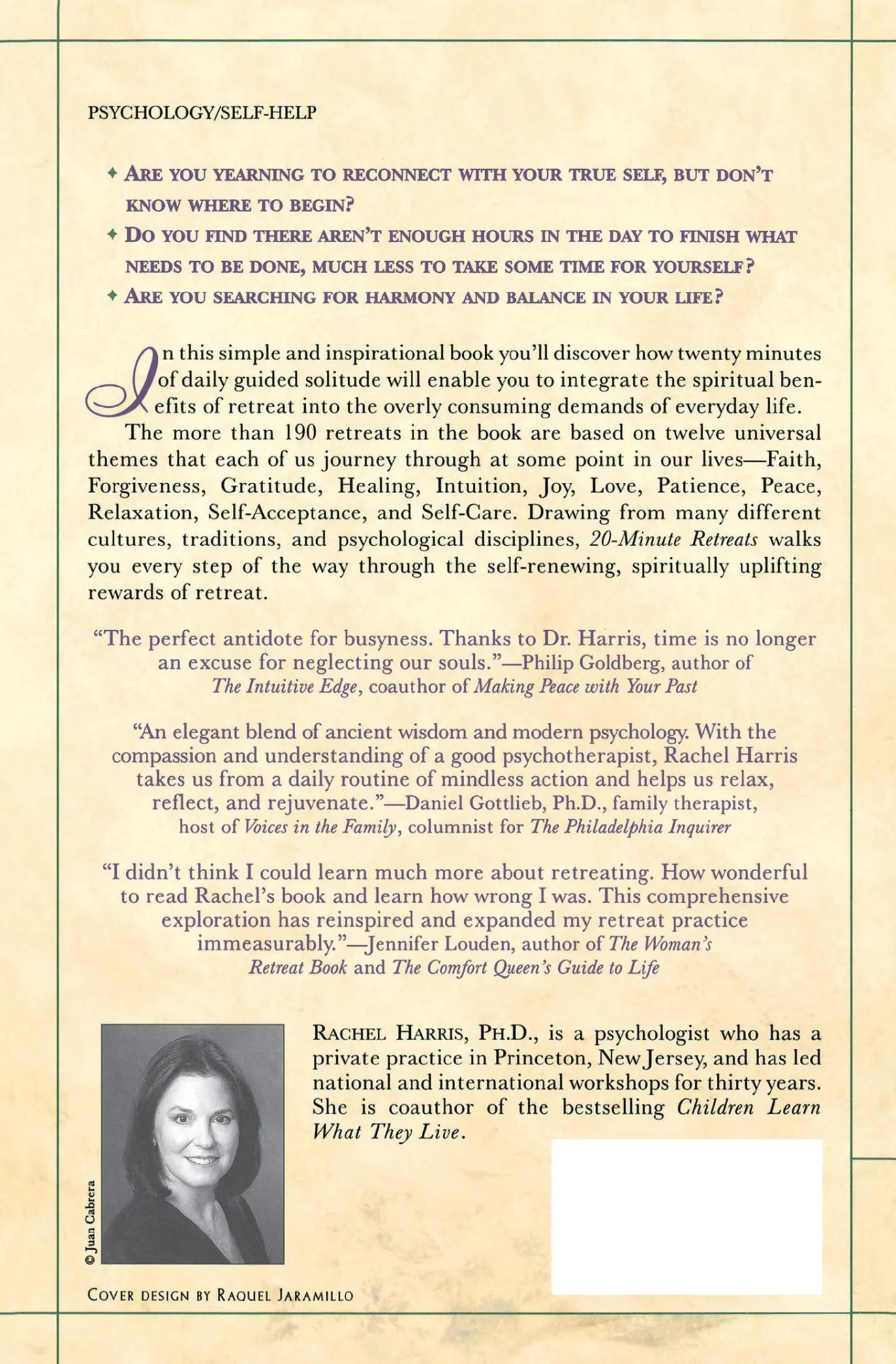 Rückseite: 9780805064513 | 20-Minute Retreats | Rachel Harris | Taschenbuch | Englisch | 2000