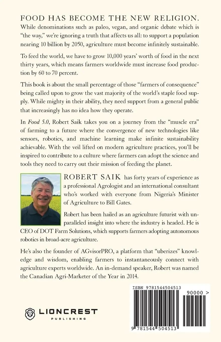 Rückseite: 9781544504513 | Food 5.0 | How We Feed the Future | Robert D. Saik | Taschenbuch