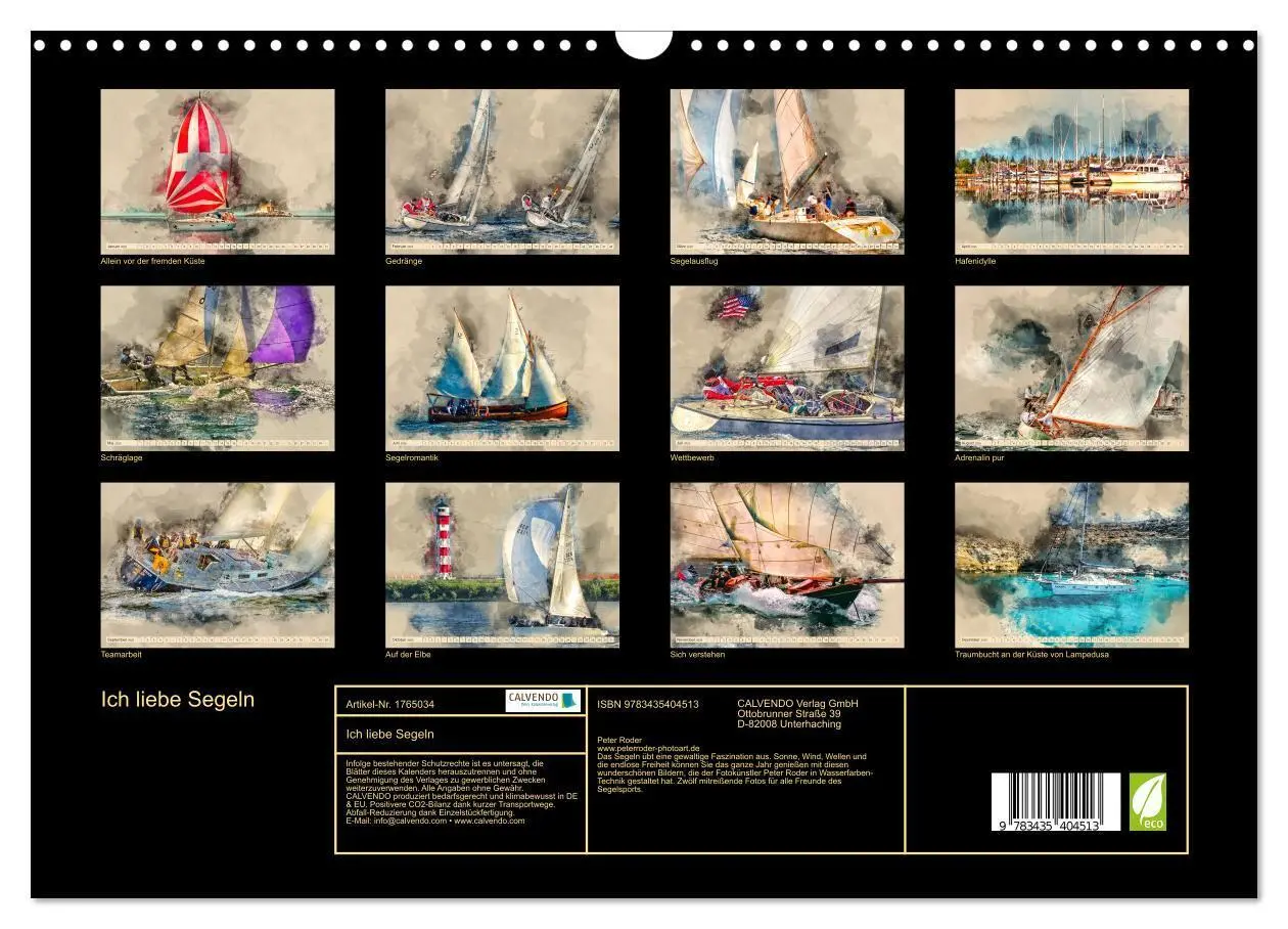 Bild: 9783435404513 | Ich liebe Segeln (Wandkalender 2025 DIN A3 quer), CALVENDO...