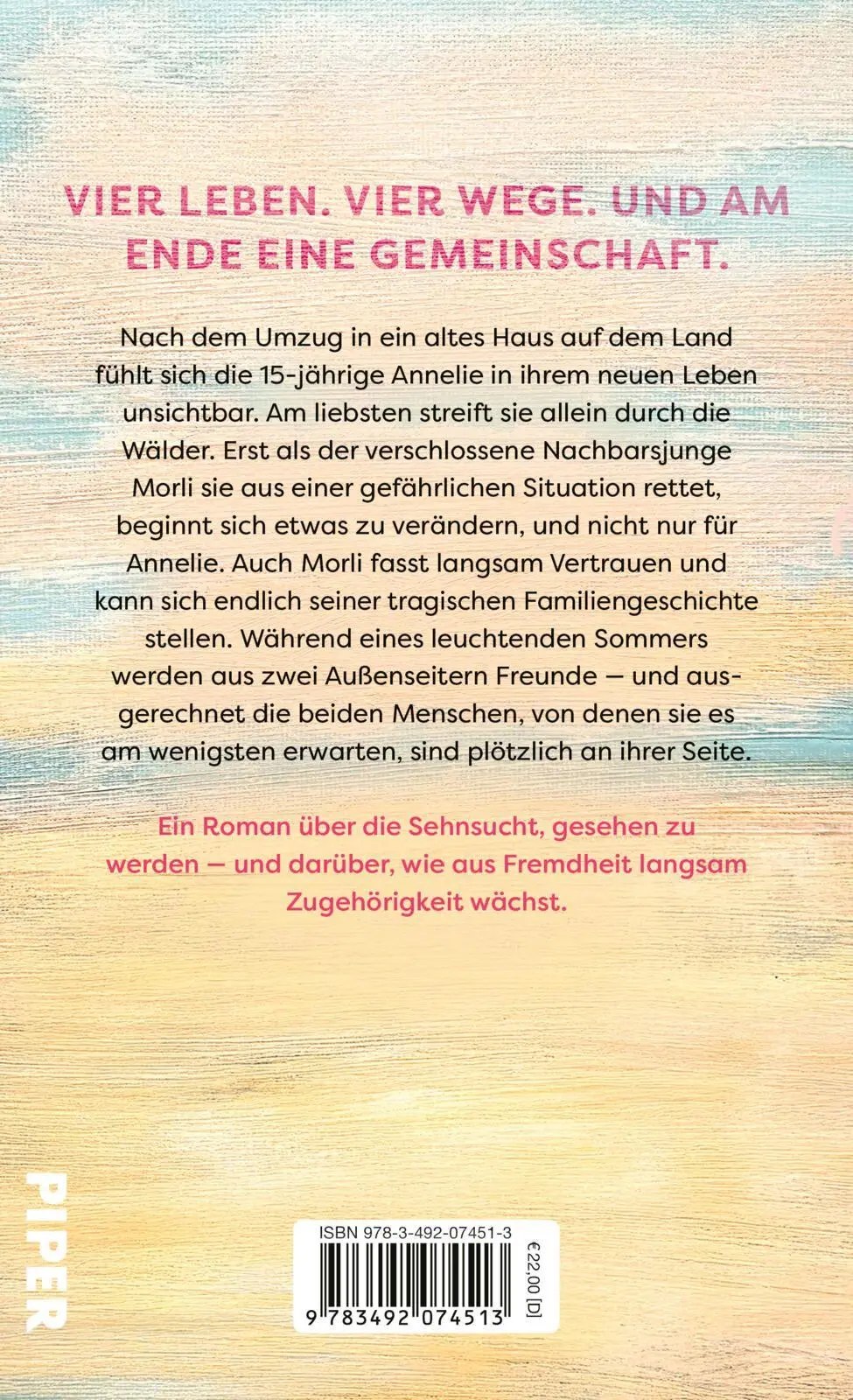 Rückseite: 9783492074513 | Gegenlicht | Roman Berührender und kluger Coming-of-Age-Roman | Buch