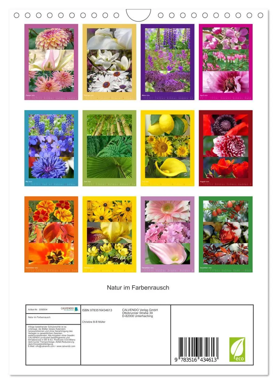 Bild: 9783516434613 | Natur im Farbenrausch (Wandkalender 2026 DIN A4 hoch), CALVENDO...