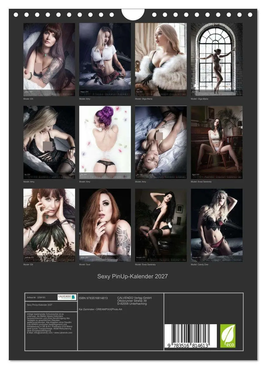 Bild: 9783516814613 | Sexy PinUp-Kalender 2027 (Wandkalender 2027 DIN A4 hoch), CALVENDO...