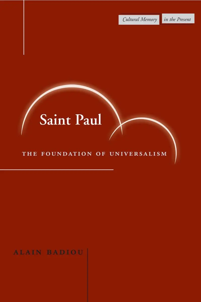 Cover: 9780804744713 | Saint Paul | The Foundation of Universalism | Alain Badiou | Buch