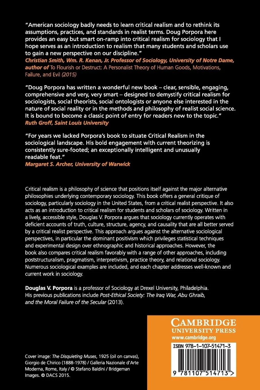 Rückseite: 9781107514713 | Reconstructing Sociology | Douglas V. Porpora | Taschenbuch | Englisch