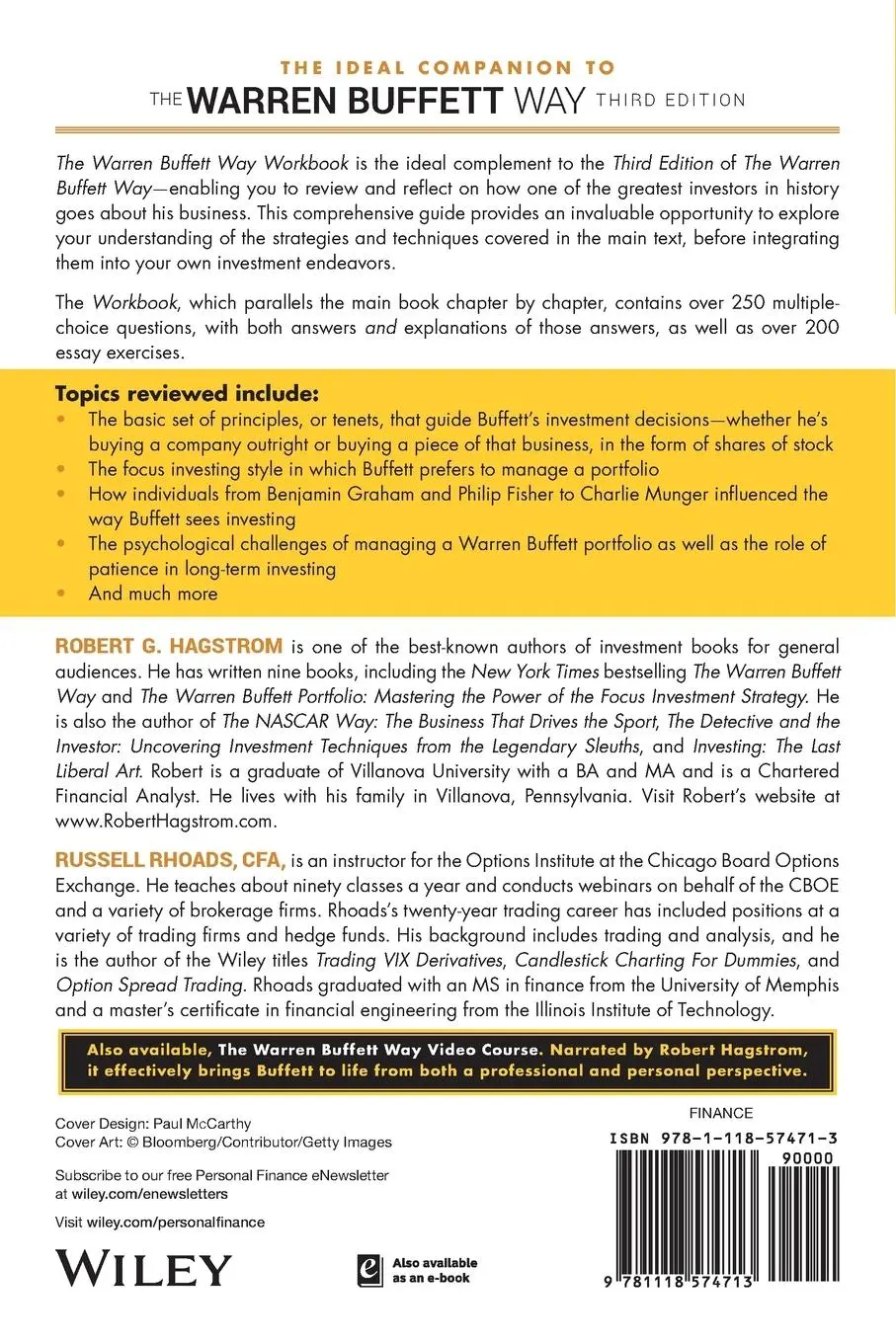 Rückseite: 9781118574713 | The Warren Buffett Way Workbook | Robert G Hagstrom (u. a.) | Buch