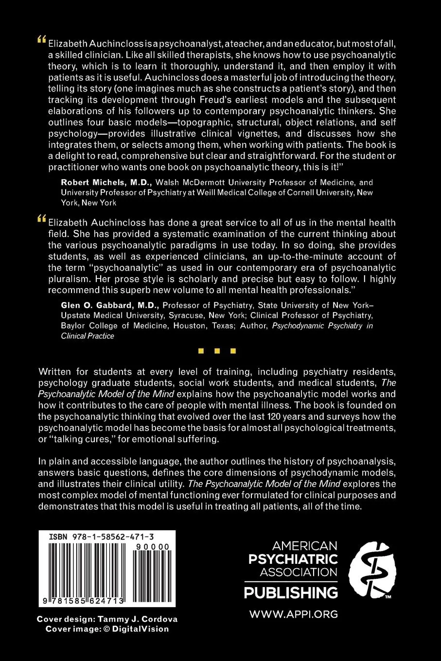 Rückseite: 9781585624713 | The Psychoanalytic Model of the Mind | Elizabeth L. Auchincloss | Buch