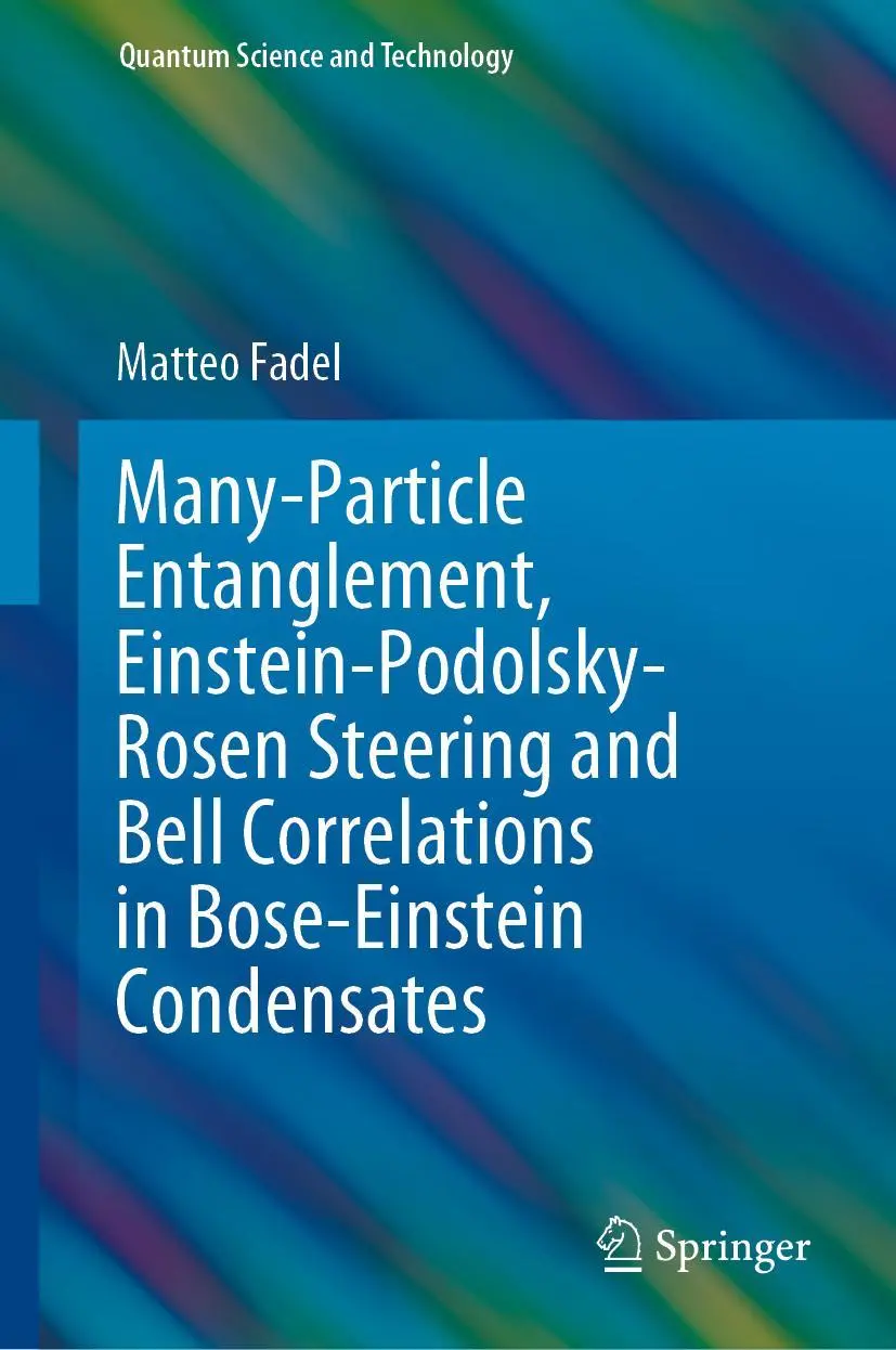 Cover: 9783030854713 | Many-Particle Entanglement, Einstein-Podolsky-Rosen Steering and...