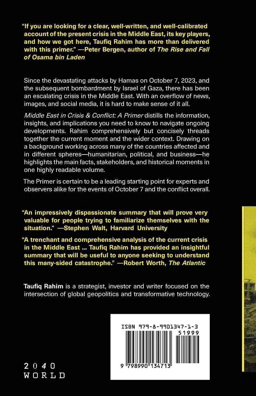 Rückseite: 9798990134713 | Middle East in Crisis and Conflict | A Primer | Taufiq Rahim | Buch