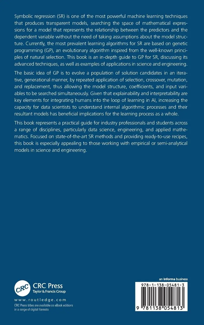 Rückseite: 9781138054813 | Symbolic Regression | Gabriel Kronberger (u. a.) | Buch | Englisch
