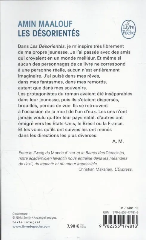 Rückseite: 9782253174813 | Les désorientés | Roman | Amin Maalouf | Taschenbuch | 525 S. | 2014