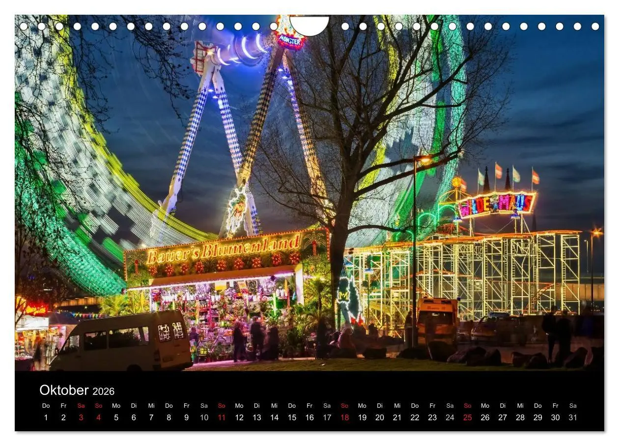 Bild: 9783516034813 | Köln bei Nacht - dunkelbunte Stadt (Wandkalender 2026 DIN A4 quer),...