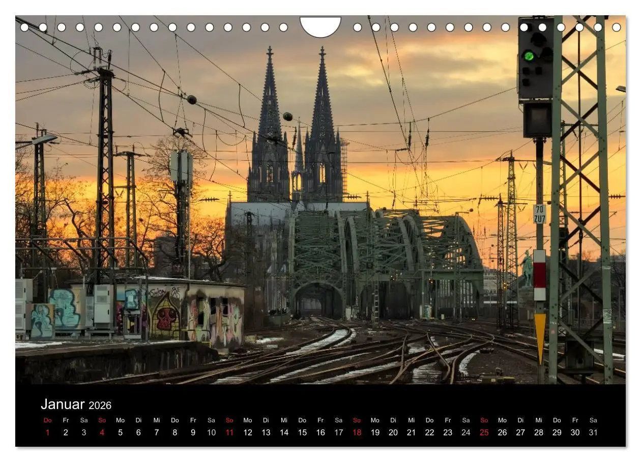 Bild: 9783516034813 | Köln bei Nacht - dunkelbunte Stadt (Wandkalender 2026 DIN A4 quer),...