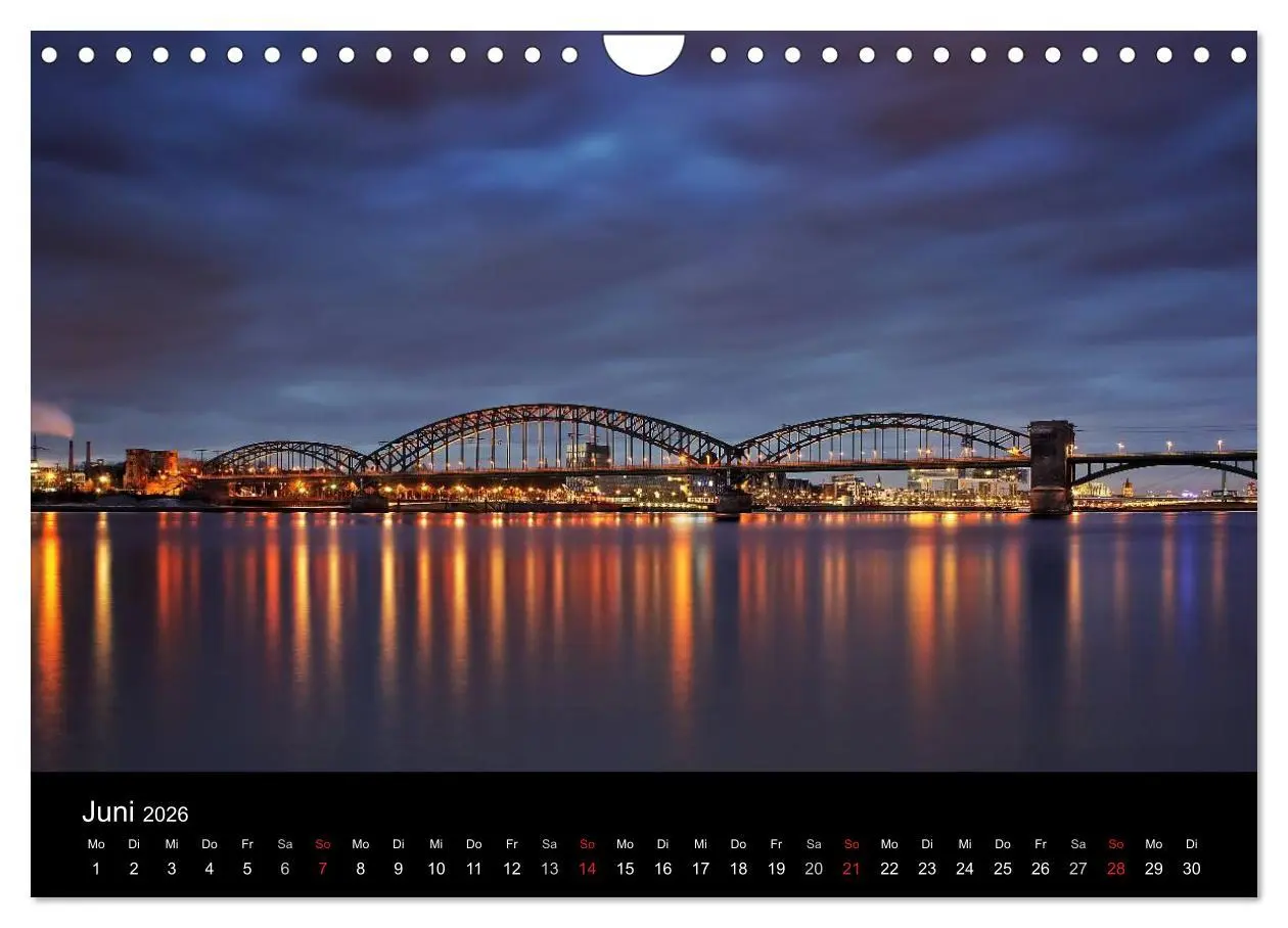 Bild: 9783516034813 | Köln bei Nacht - dunkelbunte Stadt (Wandkalender 2026 DIN A4 quer),...